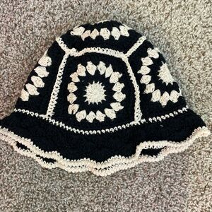 Black and White Crochet Bag